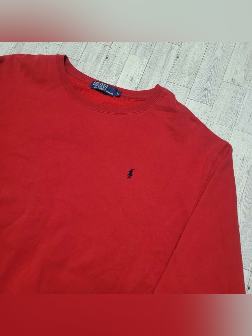 Men's Polo Ralph Lauren Red Crewneck Sweatshirt Size L